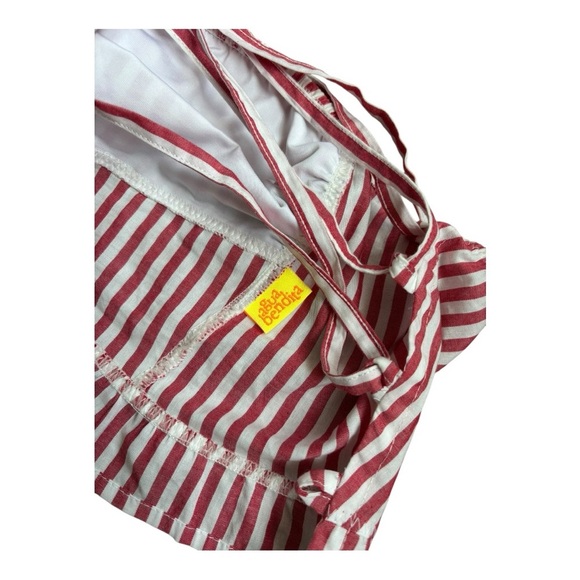 Agua Bendita Stripe Tassel half Shoulder tie Back Size M - Picture 5 of 7